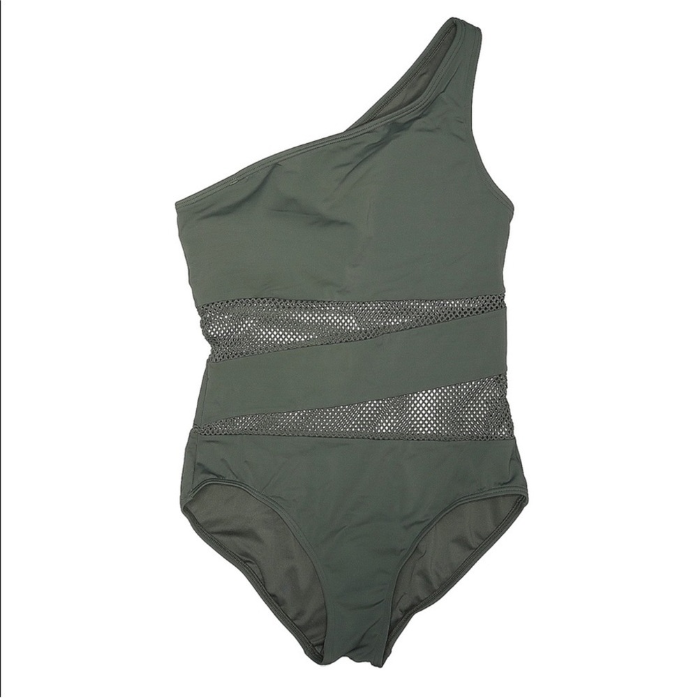 Carmen Marc Valvo one shoulder swimsuit
